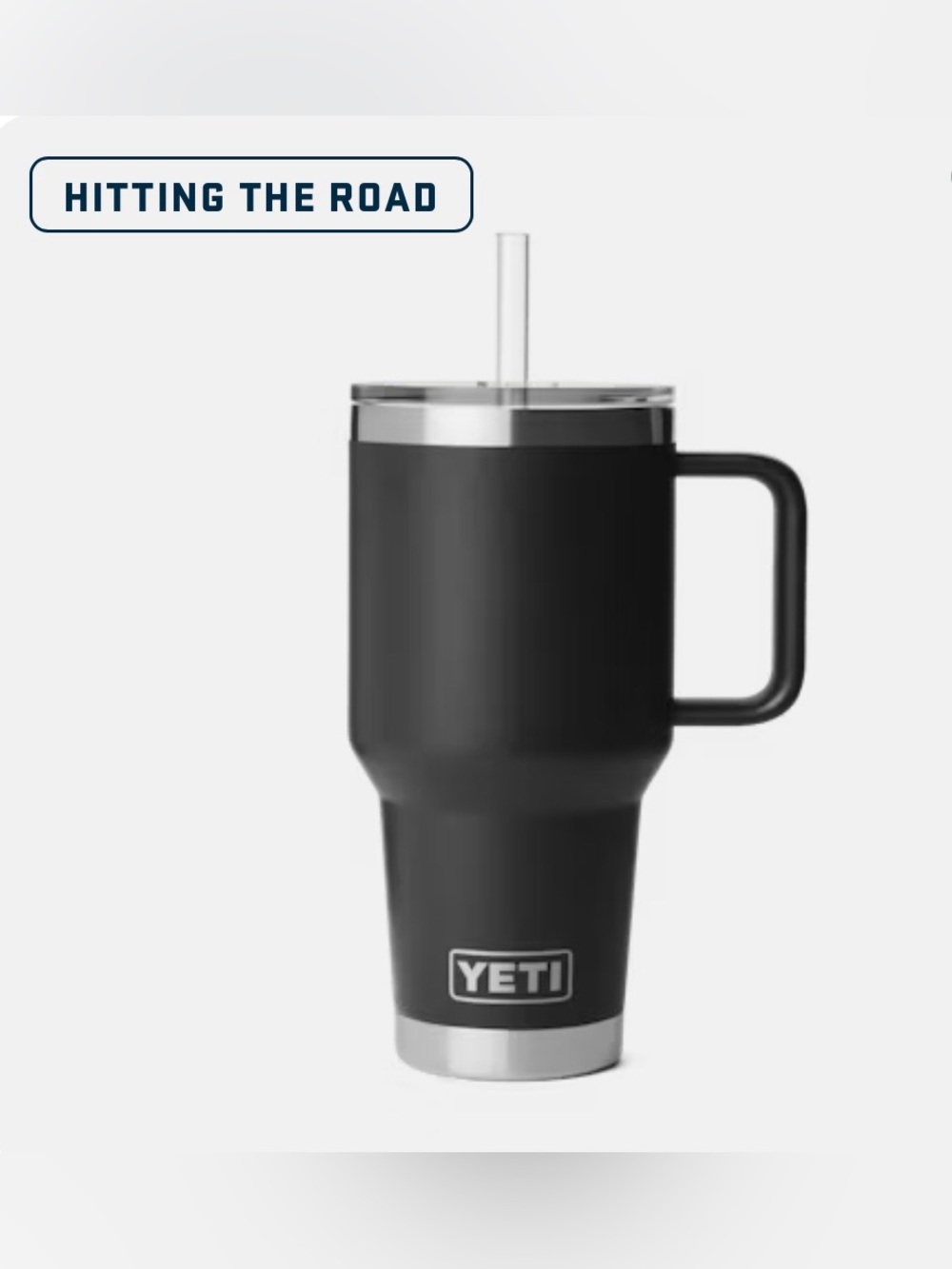 YETI RAMBLER® 35 oz MUG WITH STRAW LID, BLACK, BRAND NEW